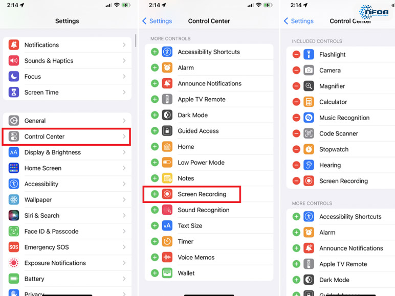 Screen Recording To The Control Center